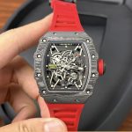 Richard Mille RM35-02 Replica Watch Skeleton Red Rubber Strap 44mm