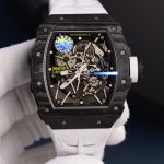Richard Mille Rm35-02 White Luxury Fake Watches Carbon Super Light ZF Factoy 44mm