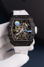 Richard Mille Rm35-02 White Luxury Fake Watches Carbon Super Light ZF Factoy 44mm