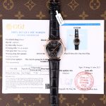 Rolex Cellini Dual Time 50525 Imitation Watches Black Dial Case 18K Gold Wrapped Custom 39mm