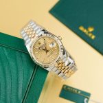Rolex Best Replica Watch DateJust 126233 Yellow Champagne Fluted Dial Gold Wrapped 36mm
