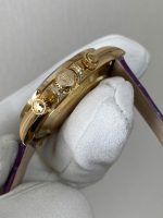 Rolex Cosmograph Daytona Purple Custom 18K Solid Gold + Natural Gemstone Watch 40mm - Image 6