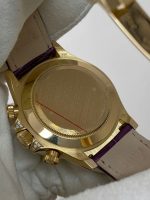 Rolex Cosmograph Daytona Purple Custom 18K Solid Gold + Natural Gemstone Watch 40mm - Image 8