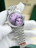 Rolex DateJust 126234 Copies Watches Purple Dial Automatic Movement 36mm