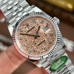 Rolex DateJust 126234 Replica Watches Pink Dial Jubilee Strap AR Factory 36mm - Image 3