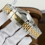 Rolex DateJust 18K Gold Wrapped Replica Watch Palm Leaf Dial GM 36mm - Image 9