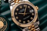 Rolex Best Replica Watches DateJust Gold Wrapped Black Dial 31mm - Image 4