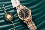 Rolex Best Replica Watches DateJust Gold Wrapped Black Dial 31mm - Image 3