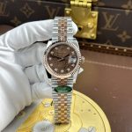 Rolex DateJust Copies Watches Brown Dial Jubilee Strap AR Factory 36mm