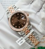 Rolex DateJust Chocolate Dial Imitation Watches 18K Gold Wrapped Custom GM Factory 36mm - Image 2