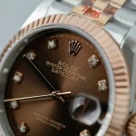 Rolex DateJust Chocolate Dial Imitation Watches 18K Gold Wrapped Custom GM Factory 36mm - Image 5