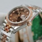 Rolex DateJust Chocolate Dial Imitation Watches 18K Gold Wrapped Custom GM Factory 36mm - Image 7