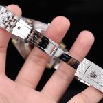 Rolex DateJust Black Dial Replica Watches Moissanite Diamonds Custom 41mm - Image 12