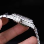 Rolex DateJust Black Dial Replica Watches Moissanite Diamonds Custom 41mm - Image 9