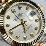 Rolex DateJust Replica Watch 18K Gold Wrapped White Dial GM Factory 31mm - Image 4