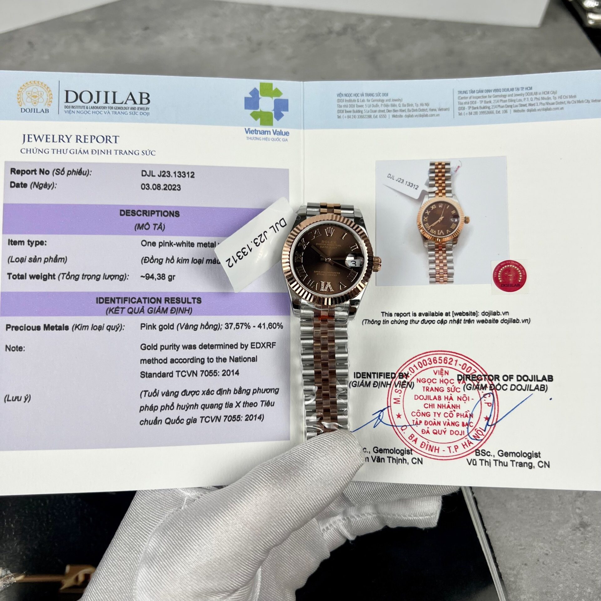 Dong-Ho-Rolex-DateJust-Nu-Boc-Vang-Mat-Chocolate-Coc-La-Ma-GM-31mm-3.jpg Rolex DateJust Replica Watch Gold Wrapped Chocolate Dial GM 31mm - Image 1