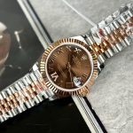 Rolex DateJust Replica Watch Gold Wrapped Chocolate Dial GM 31mm - Image 2