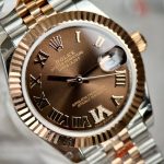 Rolex DateJust Replica Watch Gold Wrapped Chocolate Dial GM 31mm - Image 3