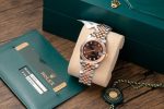 Rolex Best Replica Watch DateJust Gold Wrapped Chocolate Dial 31mm