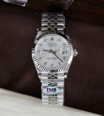 Rolex DateJust Women Replica Watches Sliver Dial Swiss Automatic Movement THB Factory 31mm