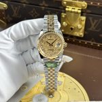 Rolex DateJust Luxury Imitation Watches Yellow Dial Jubilee Strap AR Factory 36mm