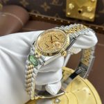 Rolex DateJust Luxury Imitation Watches Yellow Dial Jubilee Strap AR Factory 36mm - Image 3