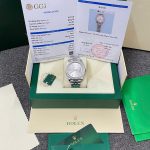 Rolex DateJust Imitation Watches Silver Dial Bezel Diamonds Moissnaite Clean Factory 41mm