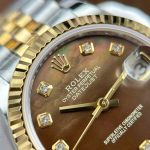 Rolex DateJust Replica Watches Mother Of Pearl Brown Dial AR Factory 31mm - Image 4