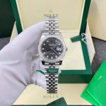 Rolex DateJust Replica Watches Gray Dial Bezel Diamonds Moissnaite Clean Factory 41mm - Image 2