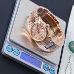 Rolex Day-Date 128235 Rose Gold Luxury Fake Watches Pink Dial Weight 156 Grams GF Factory 36mm - Image 2