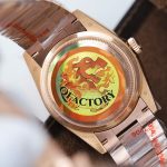 Rolex Day-Date 128235 Rose Gold Luxury Fake Watches Pink Dial Weight 156 Grams GF Factory 36mm - Image 9