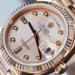 Rolex Day-Date 128235 Rose Gold Luxury Fake Watches Pink Dial Weight 156 Grams GF Factory 36mm - Image 5