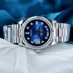 Rolex Day-Date 128239 Replica Watches Blue Ombre Dial Weight ~157 Grams QF Factory 36mm - Image 4