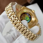Rolex Day-Date Copies Watches 18K Gold Wrapped + Moissanite Diamonds QF Factory 36mm - Image 9