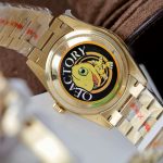 Rolex Day-Date Copies Watches 18K Gold Wrapped + Moissanite Diamonds QF Factory 36mm - Image 8