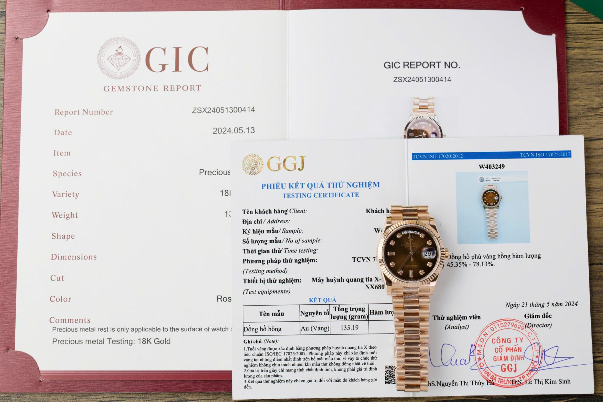 Dong-Ho-Rolex-Day-Date-Che-Tac-Boc-Vang-That-18K-Mat-Chocolate-36mm.jpg Rolex Day-Date Imitation Watches 18K Gold Wrapped Chocolate Dial 36mm - Image 1