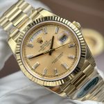 Rolex Day-Date Copies Watches Yellow Champagne Dial Calibre 3255 Movement Super Clone RC Factory 40mm - Image 4