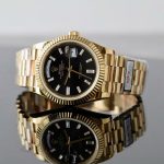 Rolex Day-Date Black Dial Knock Off Watches Weight 184 Grams QF Factory 40mm - Image 4