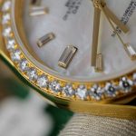 Rolex Day-Date MOP Dial Imitation Watches 18K Gold Wrapped + Bezel Moissanite Diamonds GM Factory 40mm - Image 6
