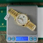 Rolex Day-Date MOP Dial Imitation Watches 18K Gold Wrapped + Bezel Moissanite Diamonds GM Factory 40mm - Image 2