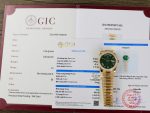 Rolex Day-Date Green Dial Knock Off Watches 18K Gold Wrapped + Bezel Moissanite Diamonds GM Factory 40mm