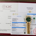 Rolex Day-Date Green Dial Knock Off Watches 18K Gold Wrapped + Bezel Moissanite Diamonds GM Factory 40mm