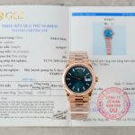 Rolex Day-Date Blue Green Dial Luxury Fake Watches 18K Gold Wrapped Custom GM Factory 36mm