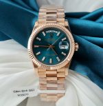 Rolex Day-Date Blue Green Dial Luxury Fake Watches 18K Gold Wrapped Custom GM Factory 36mm - Image 3