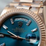 Rolex Day-Date Blue Green Dial Luxury Fake Watches 18K Gold Wrapped Custom GM Factory 36mm - Image 6