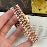 Rolex Luxury Fake Watches Day-Date Green Dial Rose Gold Weight 186 Grams QF Factory 40mm - Image 11