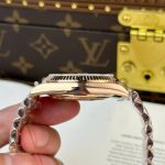 Rolex Luxury Fake Watches Day-Date Green Dial Rose Gold Weight 186 Grams QF Factory 40mm - Image 9