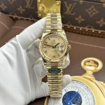 Rolex Day-Date Luxury Fake Watches Yellow Champagne Dial Weight 212 Grams RC Factory 40mm