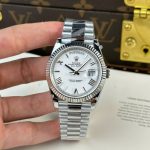 Rolex Luxury Fake Watches Day-Date White Dial Weight 186 Grams QF Factory 40mm - Image 3