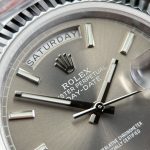 Rolex Luxury Imitation Watches Day-Date Gray Dial Luminous Numbers Weight 186 Grams QF Factory 40mm - Image 5
